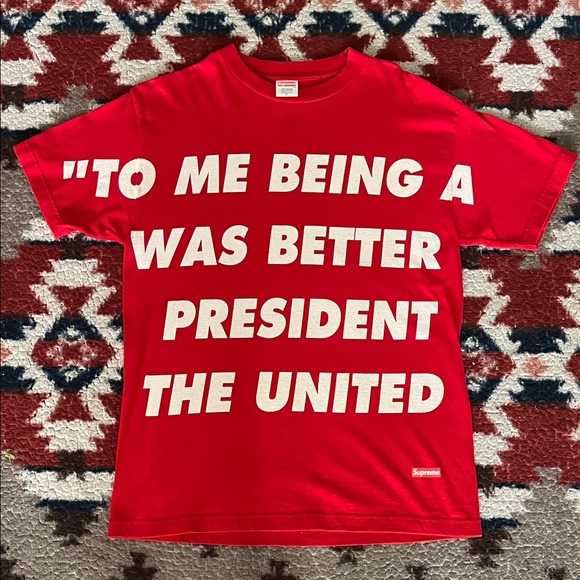2007 Supreme Ganster Tee Red Wtaps TET Size M Rare - Picture 1 of 4